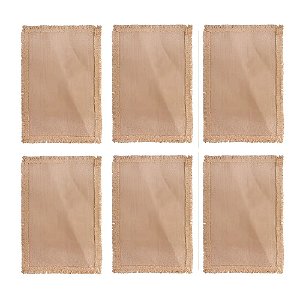 Kit 6 Jogo Americano Retangular de Linho 45 x 30 cm