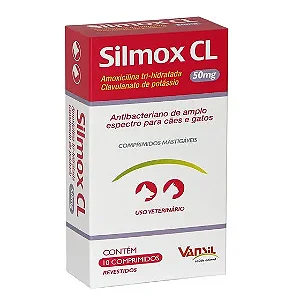 Silmox CL 50mg Antibiótico Vansil 10 Comprimidos