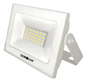 REFLETOR LED 20W BIV. BRANCO OUROLUX