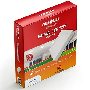 PAINEL LED SOBREPOR 12W 6500K OUROLUX