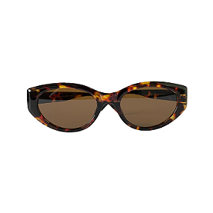 Óculos de Sol Feminino Gatinho Salina Tartaruga com Lente Marrom