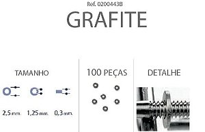 Anilha Metal 2,5x1,25x0,30mm GunMetal