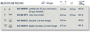 Charneira Bloco de Fecho Rosca Total