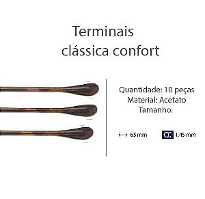 Terminal Clássico D=1,60mm Acetato Tartarugado