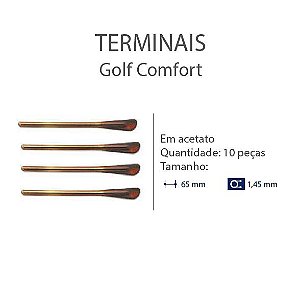 Terminal Golf D=1,45mm Acetato Tartarugado Claro
