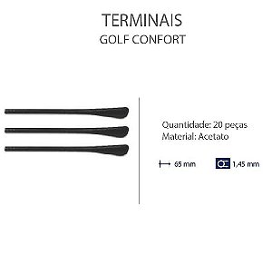 Terminal Golf D=1,45mm Acetato Preto
