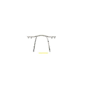 Ponte Aço p/ Armações de Pino Plástico 30mm Prata