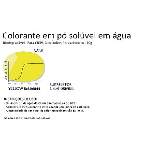 Colorante Pó Biodegradável Amarelo