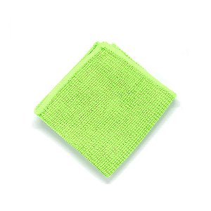 Microfibra Felpuda 15x15 Verde Limão Embalada/Bula