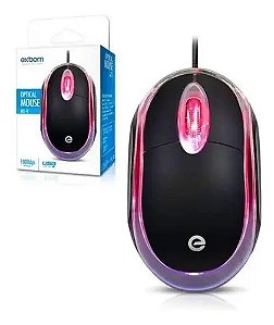 Mouse Óptico USB com Fio Exbom MS9 Preto