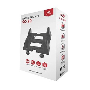 Suporte ajustável para CPU com rodinhas