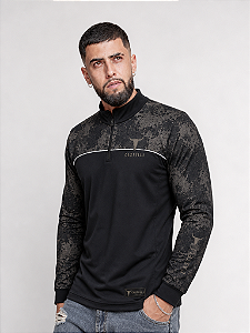 Camisa Agro Castelli Camuflada Verde Long Horn com Proteção Solar UV50+