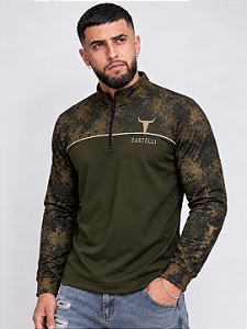 Camisa Agro Castelli Camuflada Green Long Horn com Proteção Solar UV50+
