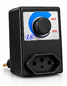 Dimmer Rotativo LS 3000W Bivolt Com Caixa e Tomada Tripolar Ref-3451