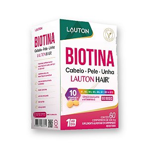 BIOTINA PLUS 500MG 60COMP (1AO DIA) LAUTON