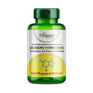 COLÁGENO HIDROLISADO COM ZINCO,SELÊNIO E VITAMINAS 500 mg 90caps