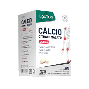 CÁLCIO CITRATO MALATO 1200MG 60COMP LAUTON