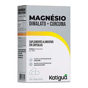 MAGNÉSIO DIMALATO + CÚRCUMA 210MG 60CAPS KATIGUA