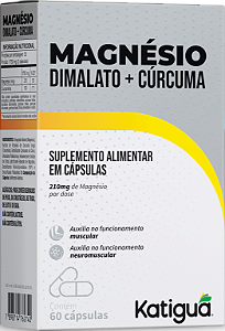 MAGNÉSIO DIMALATO + CÚRCUMA 210MG 60CAPS KATIGUA