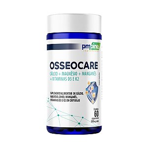 OSSEOCARE (CÁLCIO+D3+K2+MAGNÉSIO+ZINCO+MAGANÊS) 500mg 60caps