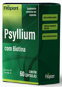 PSYLLIUM E BIOTINA 600 MG 60 CAPS  FITOPLANT