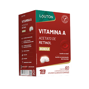 VITAMINA A 8000UI 60COMP (1 AO DIA) LAUTON