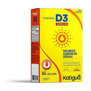 VITAMINA D3 2.000UI 30CAPS KATIGUA