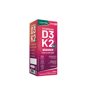 VITAMINA D3+K2 EM GOTAS 2000UI POR DOSE LAUTON