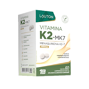 VITAMINA K2 MK-7 100mcg 60COMP (1 AO DIA) LAUTON