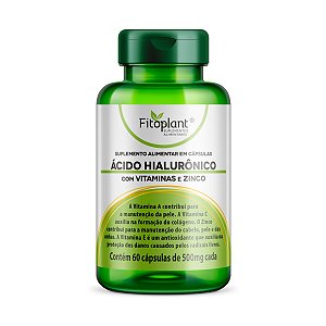 ÁCIDO HIALURONICO C/ VIT E ZINCO 500mg 60caps FITOPLANT