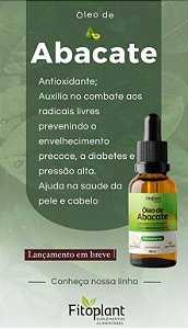 ÓLEO DE ABACATE 30ML FITOPLANT
