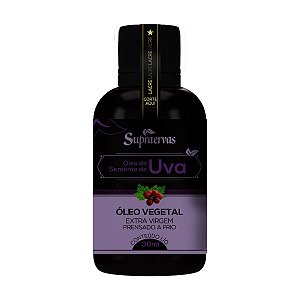 ÓLEO VEGETAL DE SEMENTE DE UVA 30ML(PRENSSADO A FRIO)