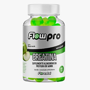 Creatina em Goma FlowPro Maçã Verde 60 Gomas Sem Açúcar - Florestal
