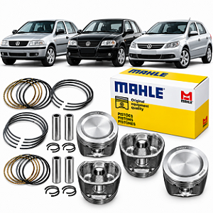 Kit Pistão e Anéis 0,50 VW Fox Gol G3 G4 G5 1.0 8V Flex EA111
