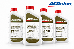 Kit 4 Litros Óleo 5W30 Sintético ACDelco GM Original - 98550168