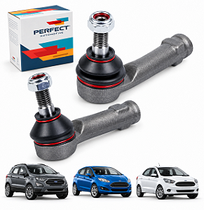 Par de Terminal de Direção Ford Ecosport New Fiesta New Ka - Perfect