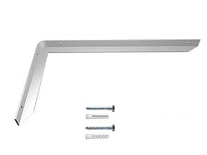 2 Suportes Mão Francesa/prateleira 25cm Branca (90kg)