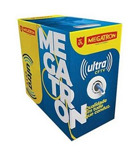Caixa De Cabo Cftv CCA Cat5 Certificado 300m Azul Megatron