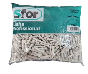 1000 Buchas Plástica Sd 6mm Tijolinho/concreto Sfor