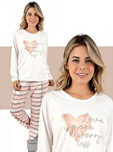Pijama Feminino Longo Coração