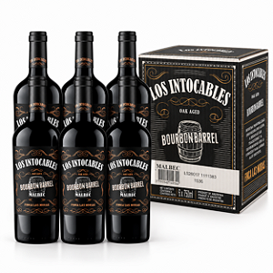 Kit Com 6 Garrafas — Vinho Los Intocables Bourbon Barrel Malbec 750ml