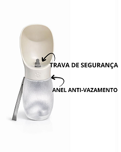 Garrafa Bebedouro Pet 350ml Com Alça Cães Gatos - Cores