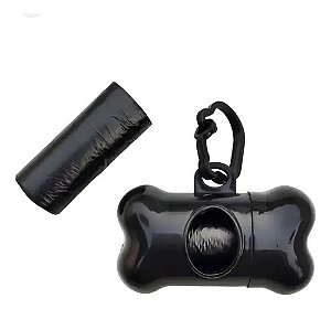 Kit Higiênico Pet Cata Caca Com 30 Refil Saquinhos - Preto