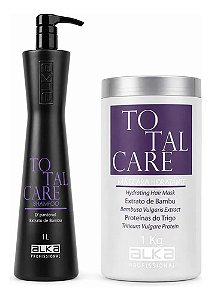 Kit Shampoo 1000 Ml E Máscara Hidratante Total Care 1 Kg
