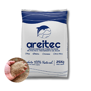Areia para Filtro de Piscina Areitec Média 25kg