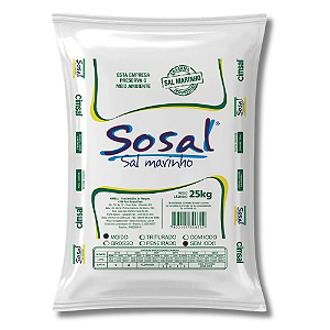 Sal Marinho Especial para Piscinas (sem Iodo) Sosal Saco 25 Kg