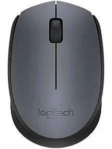 Mouse sem fio Logitech M170 - Preto e Cinza