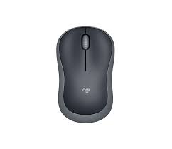 Mouse sem fio Logitech M185 - Preto e Cinza