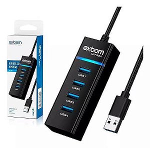 HUB Usb 3.0 4 portas Exbom UH-30a