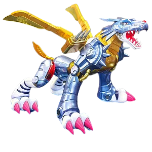 MetalGarurumon Digimon - Figura Colecionável